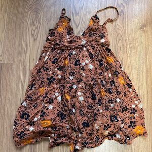 Free People Brown Flowy Dress
